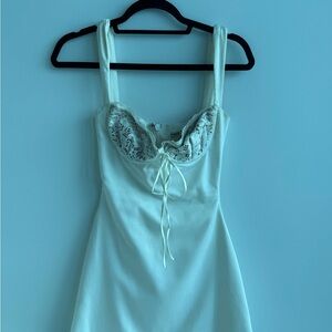 House of CB Cream Lace Cup Dress